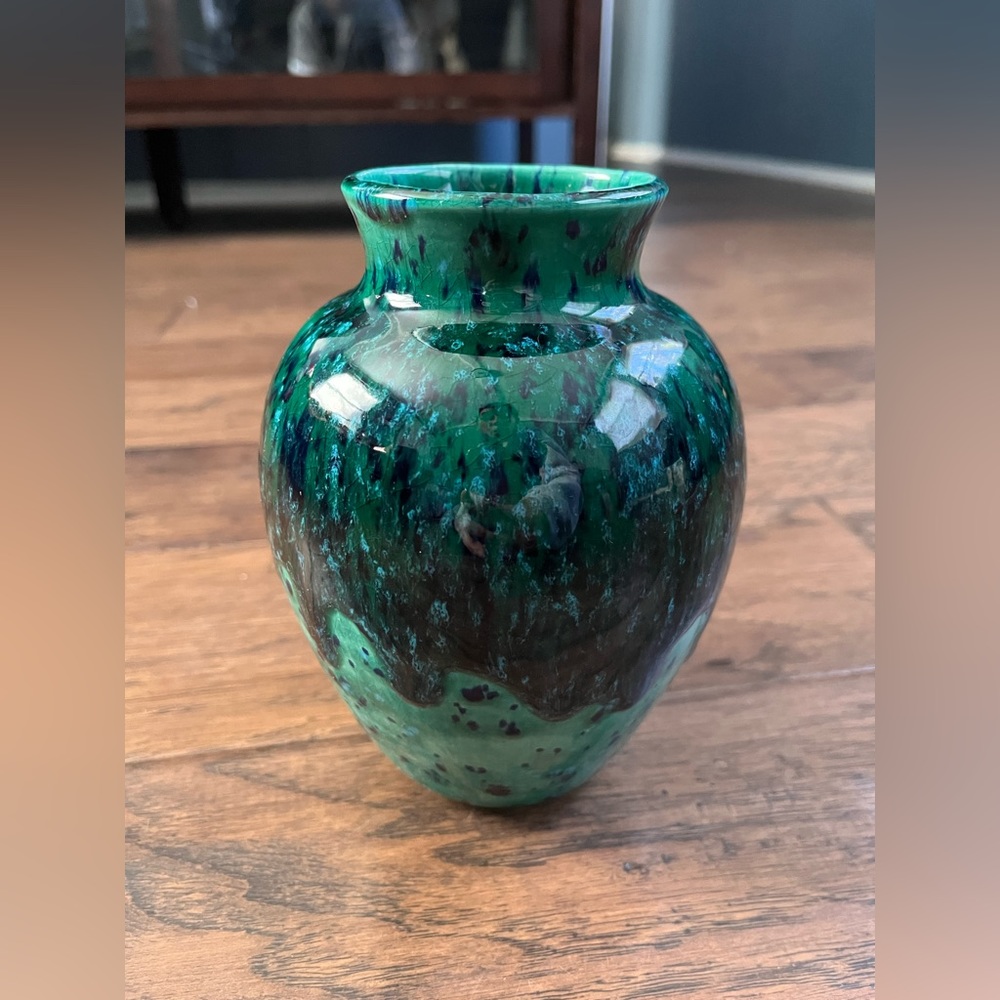 Glossy Dark Turquoise Vase